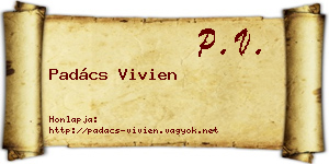 Padács Vivien névjegykártya